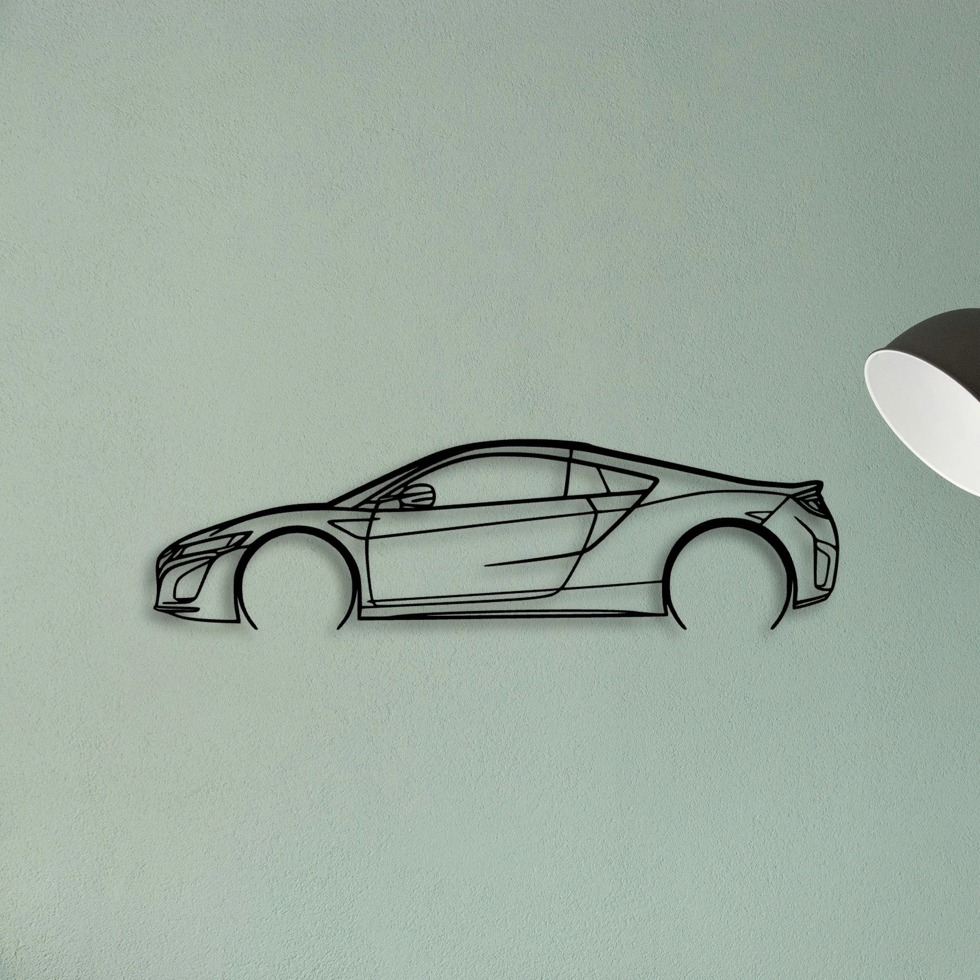 NSX 3 Classic Silhouette Metal Wall Art - Tinvibe