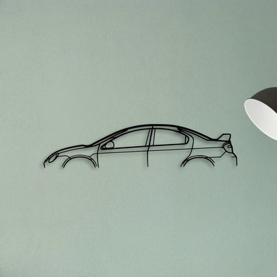 Neon 2004 Classic Silhouette Metal Wall Art - Tinvibe