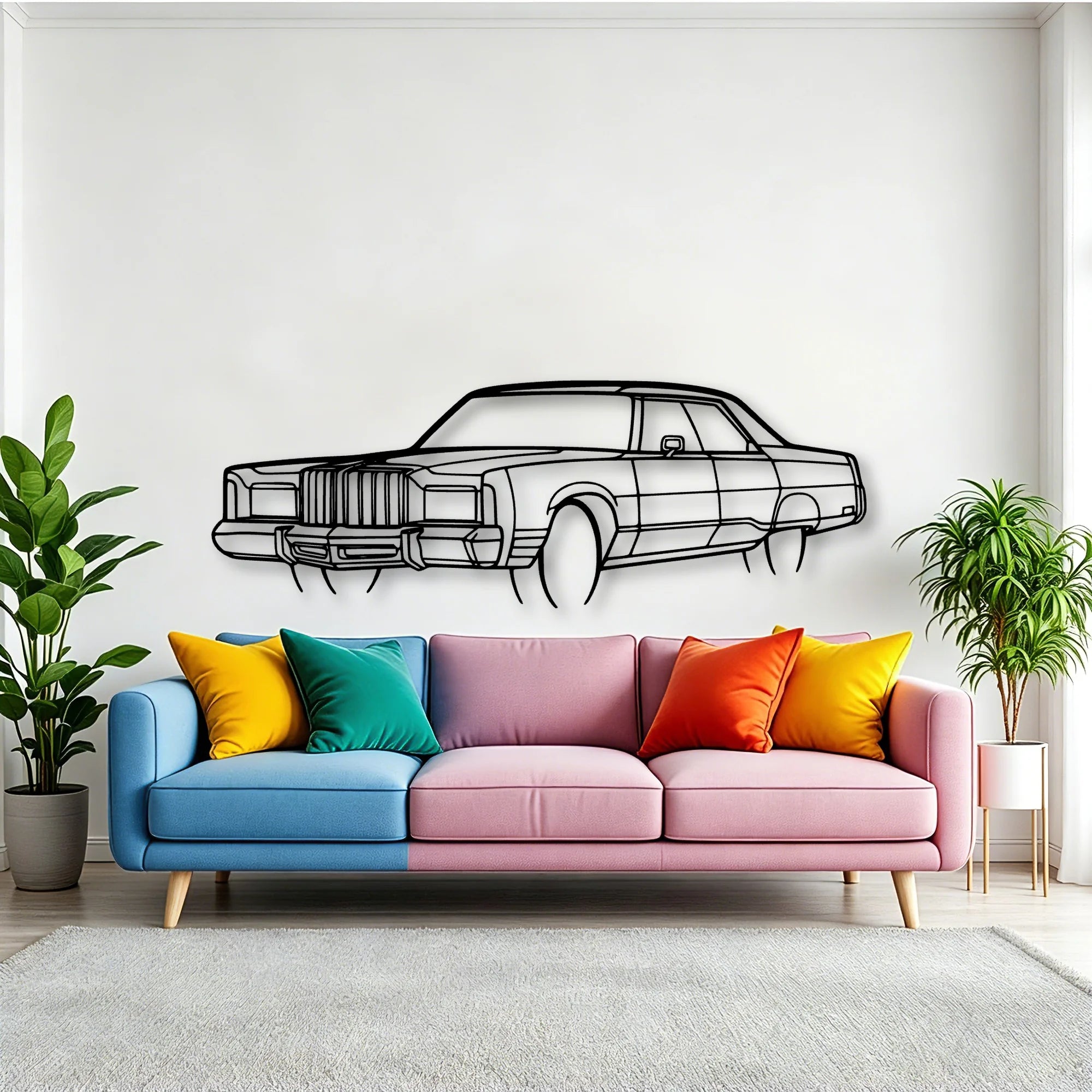 NEW Yorker 1978 Angle Classic Silhouette Metal Wall Art - Tinvibe