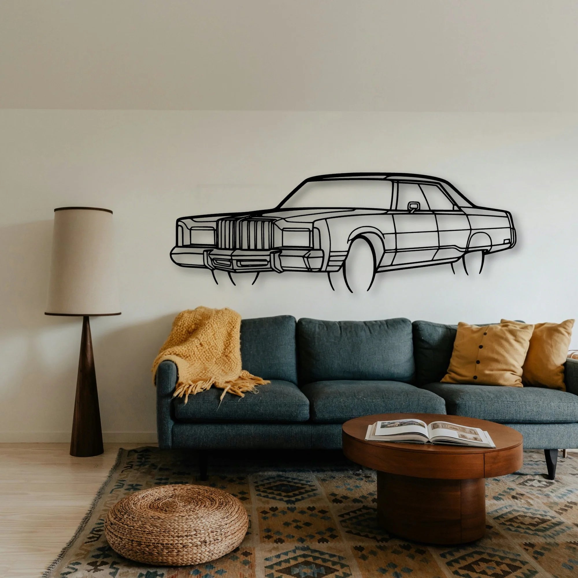 NEW Yorker 1978 Angle Classic Silhouette Metal Wall Art - Tinvibe