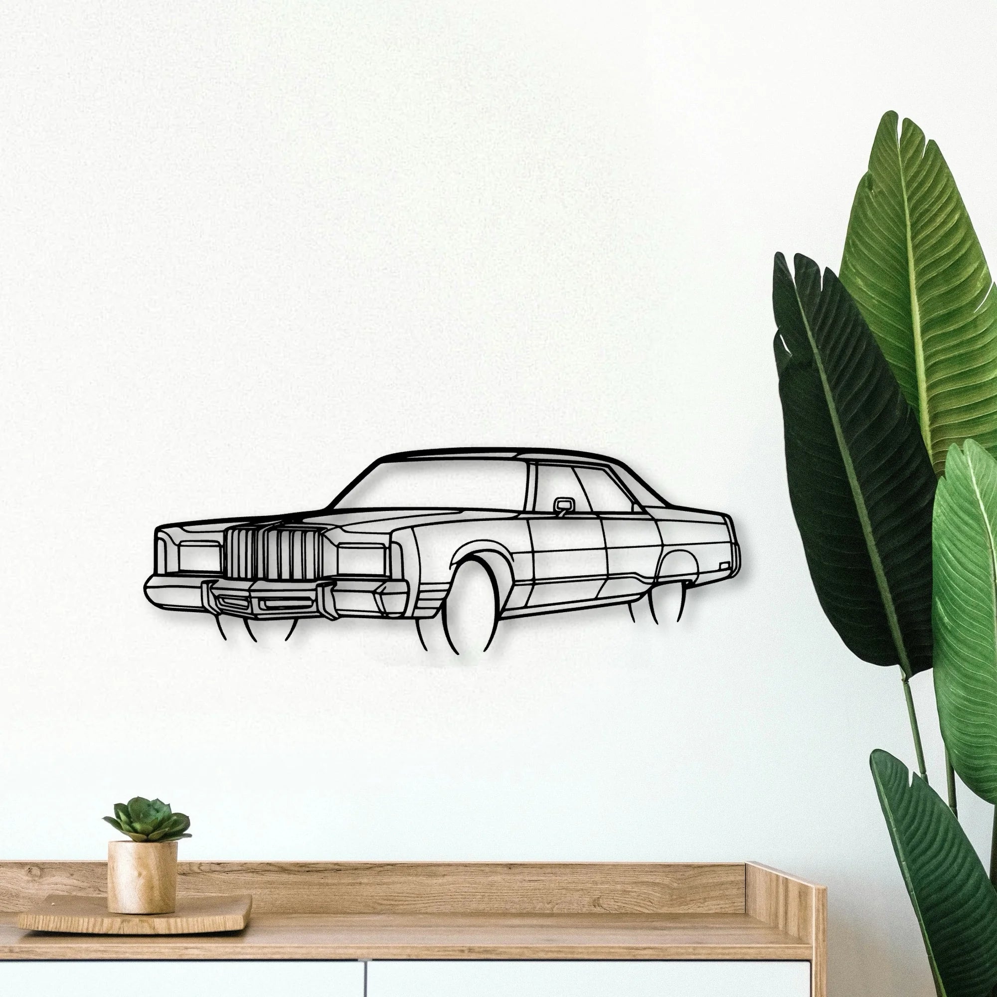 NEW Yorker 1978 Angle Classic Silhouette Metal Wall Art - Tinvibe
