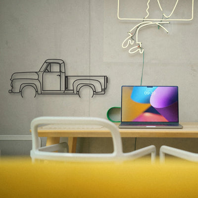 OLD TRUCK Classic Silhouette Metal Wall Art - Tinvibe
