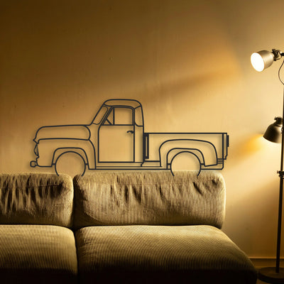 OLD TRUCK Classic Silhouette Metal Wall Art - Tinvibe