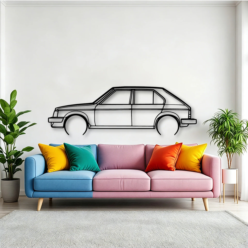 Omni 1986 Classic Silhouette Metal Wall Art - Tinvibe