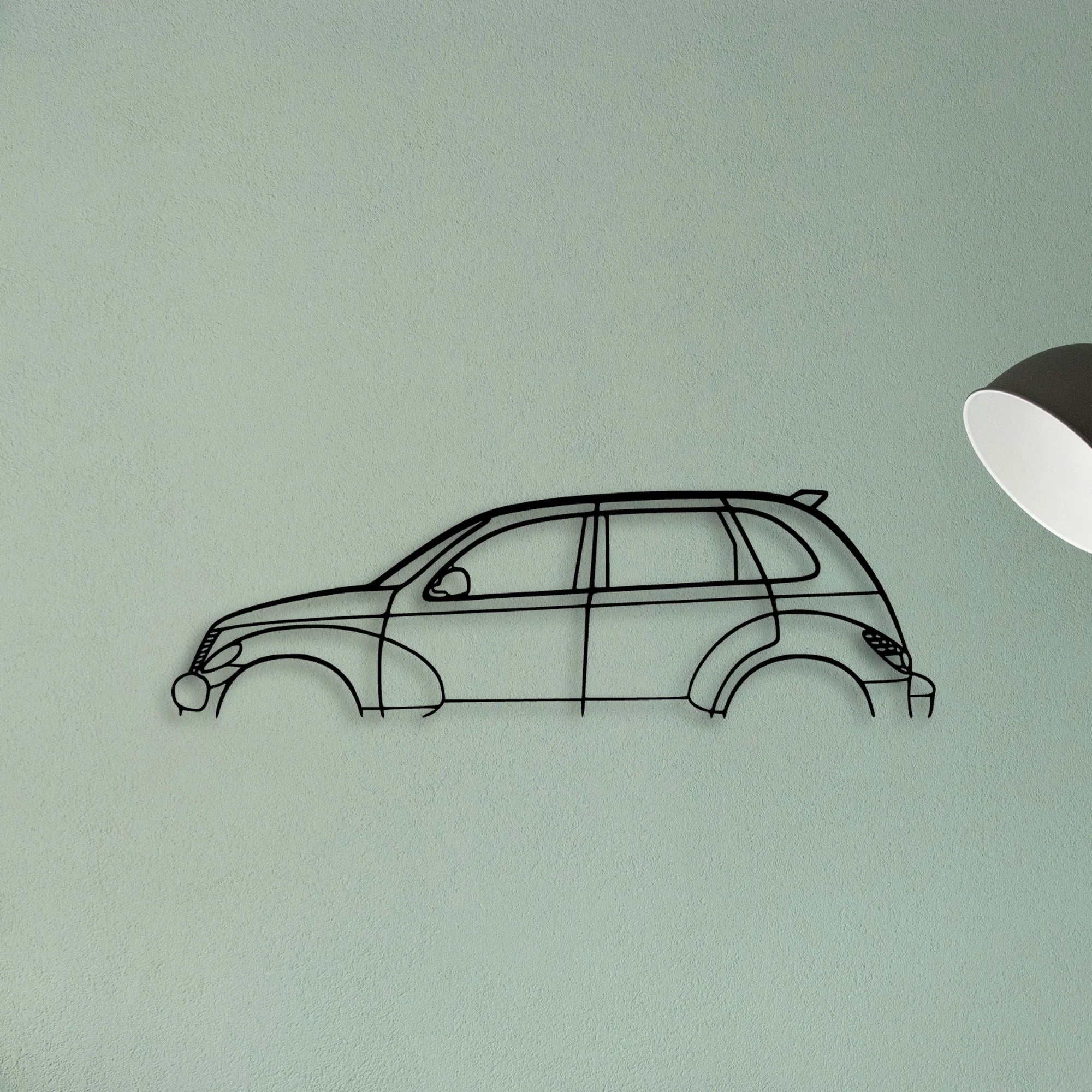 PT Cruiser GT 2005 Classic Silhouette Metal Wall Art - Tinvibe