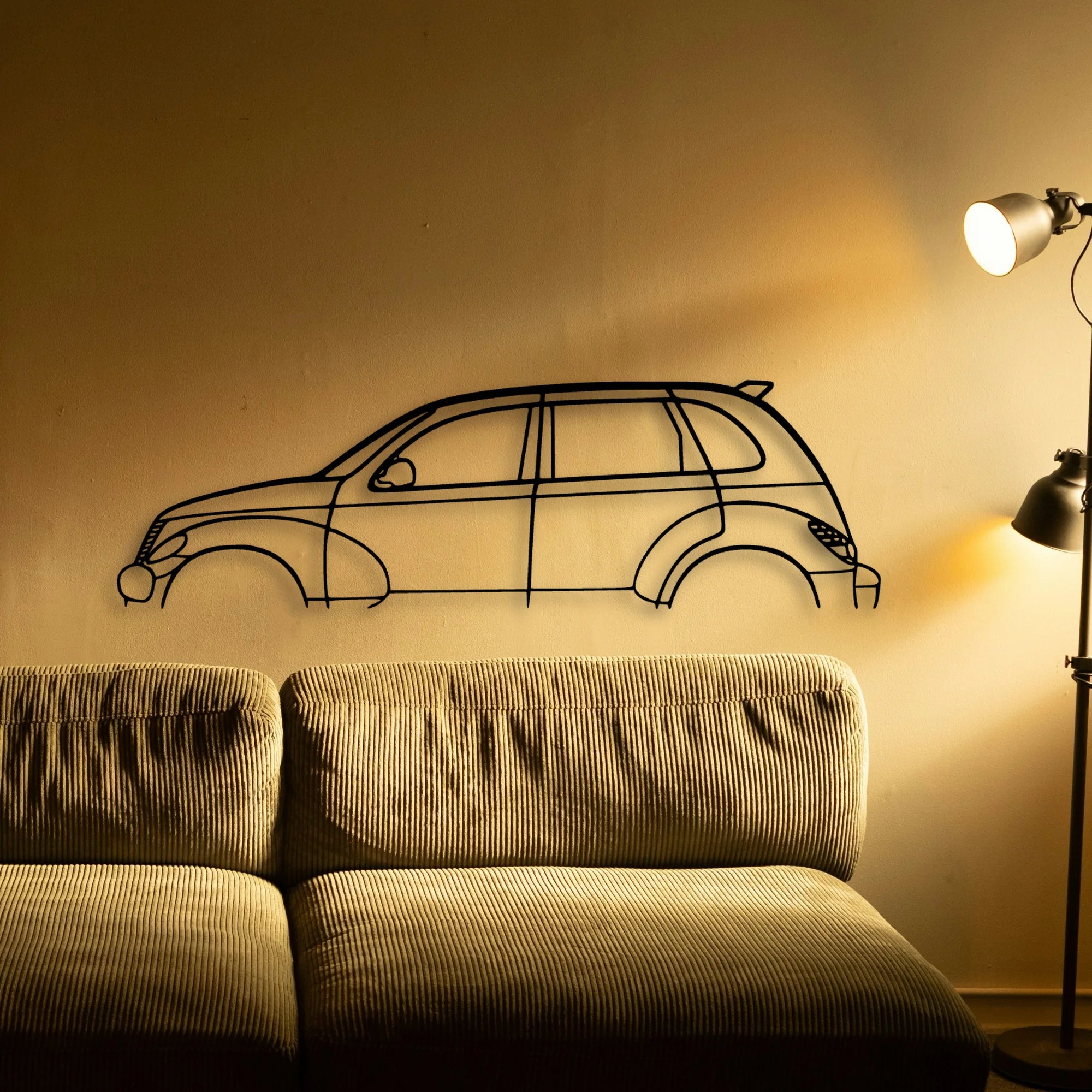 PT Cruiser GT 2005 Classic Silhouette Metal Wall Art - Tinvibe