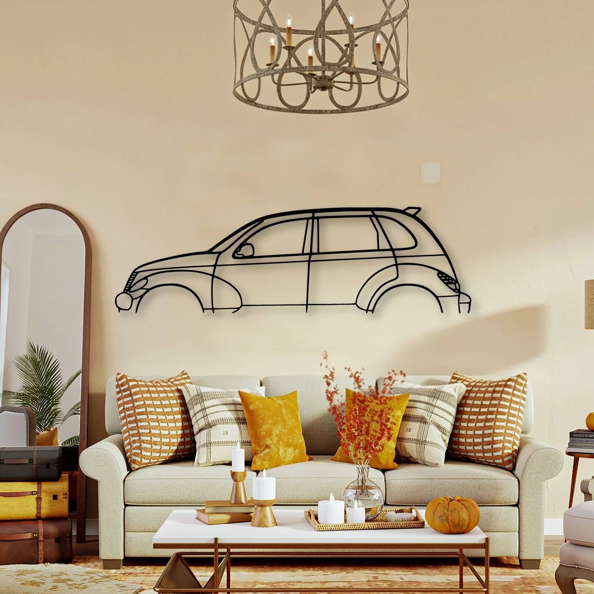 PT Cruiser GT 2005 Classic Silhouette Metal Wall Art - Tinvibe