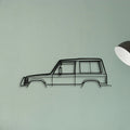 Pajero 1987 Classic Silhouette Metal Wall Art - Tinvibe
