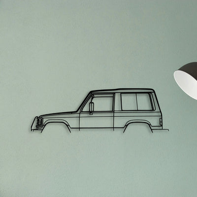 Pajero 1987 Classic Silhouette Metal Wall Art - Tinvibe