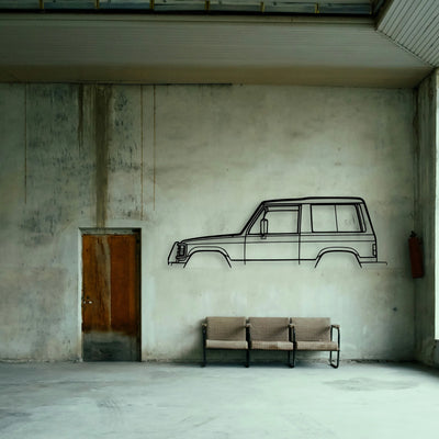 Pajero 1987 Classic Silhouette Metal Wall Art - Tinvibe