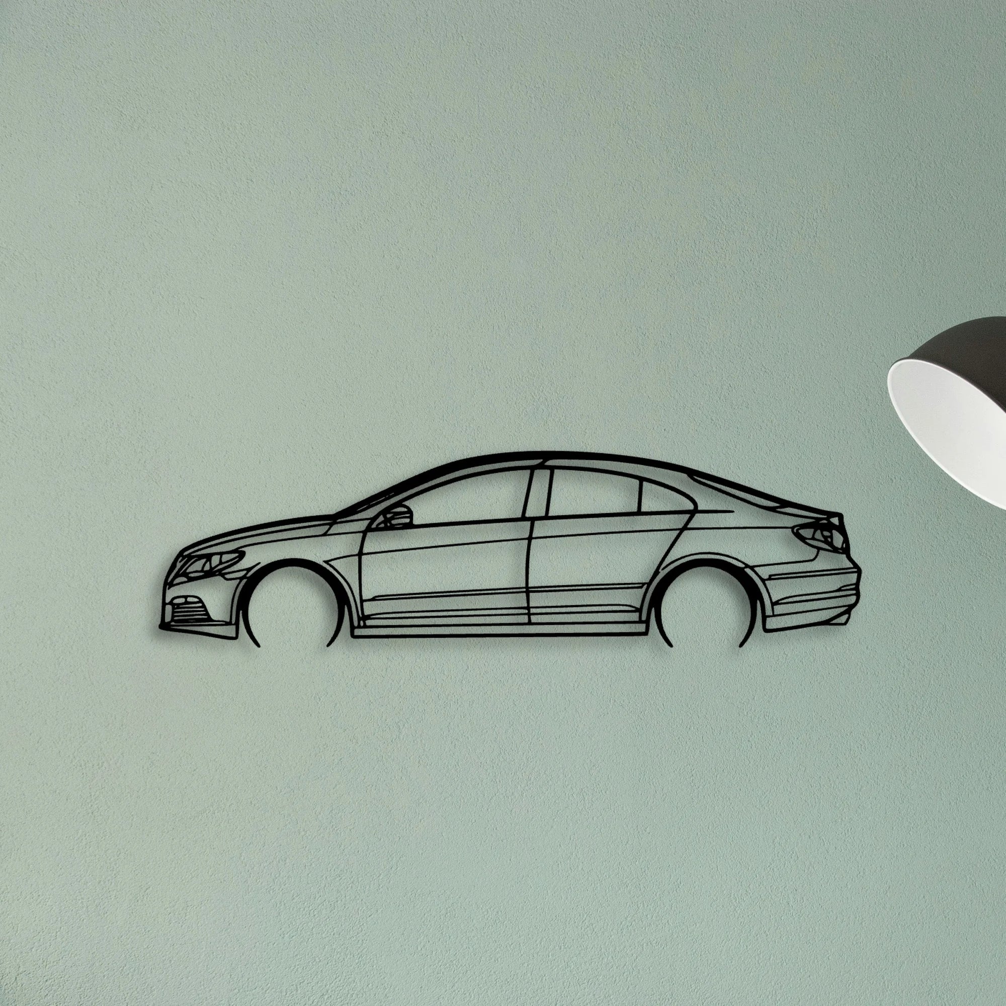 Passat CC 2012 Classic Silhouette Metal Wall Art - Tinvibe