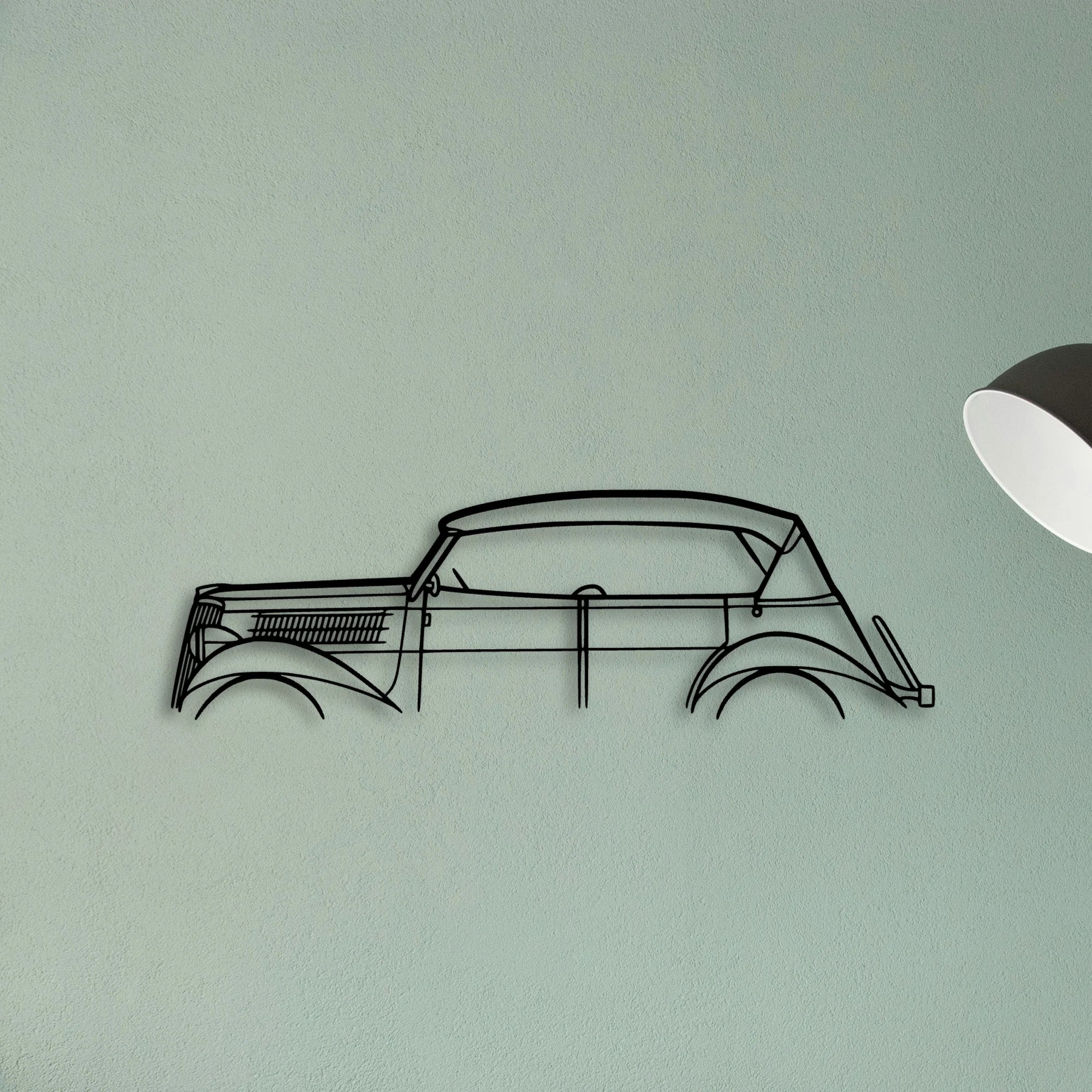 Phaeton 1930 Classic Silhouette Metal Wall Art - Tinvibe