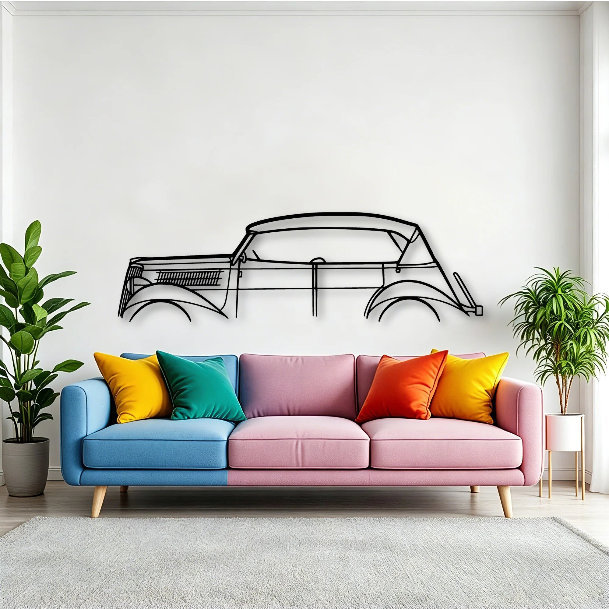 Phaeton 1930 Classic Silhouette Metal Wall Art - Tinvibe