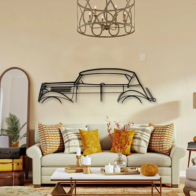 Phaeton 1930 Classic Silhouette Metal Wall Art - Tinvibe