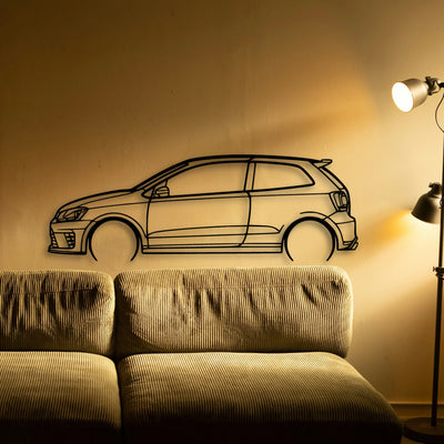 Polo R WRC Classic Silhouette Metal Wall Art - Tinvibe