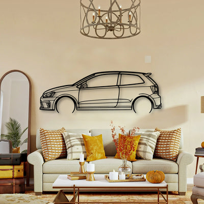 Polo R WRC Classic Silhouette Metal Wall Art - Tinvibe