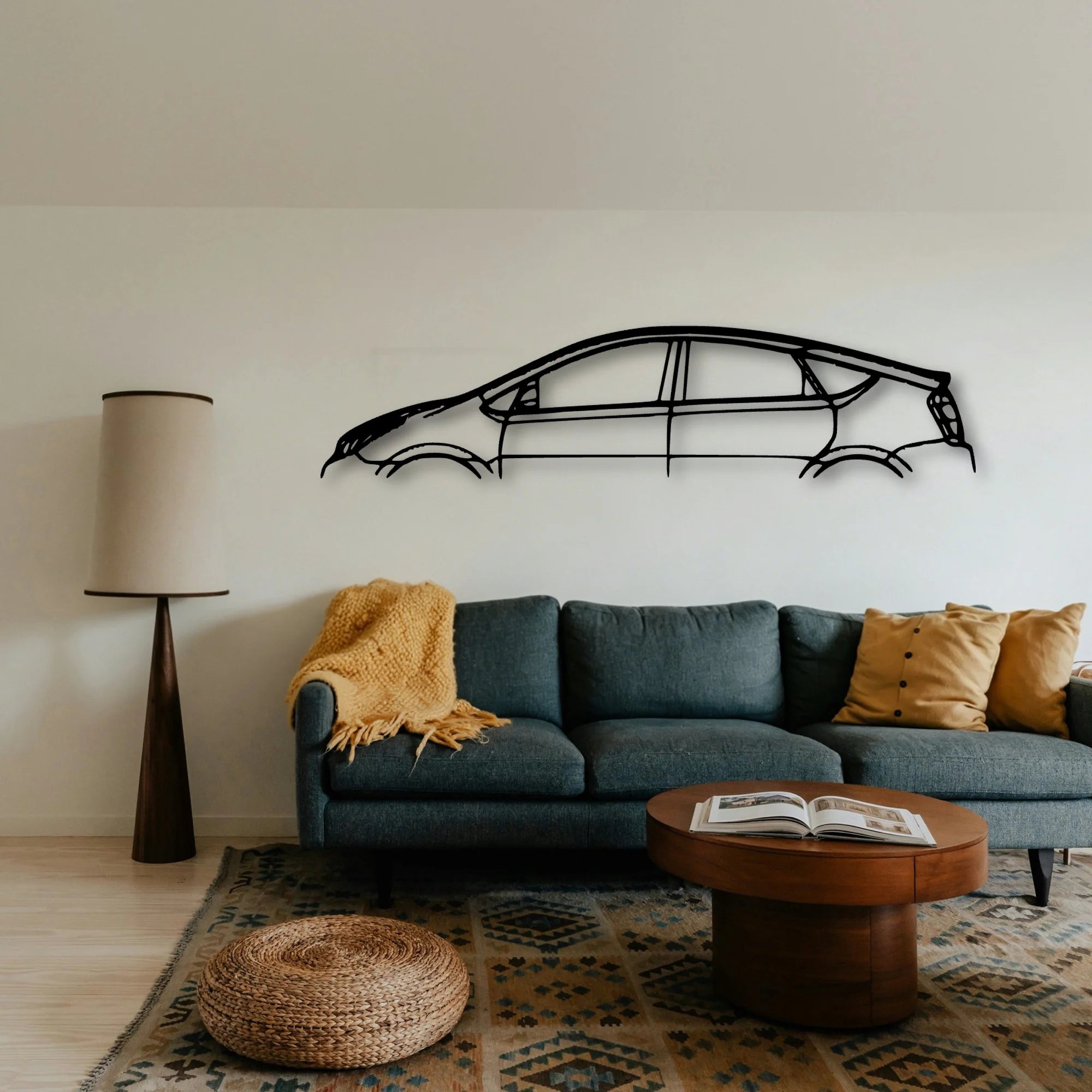 Prius 2007 Classic Silhouette Metal Wall Art - Tinvibe
