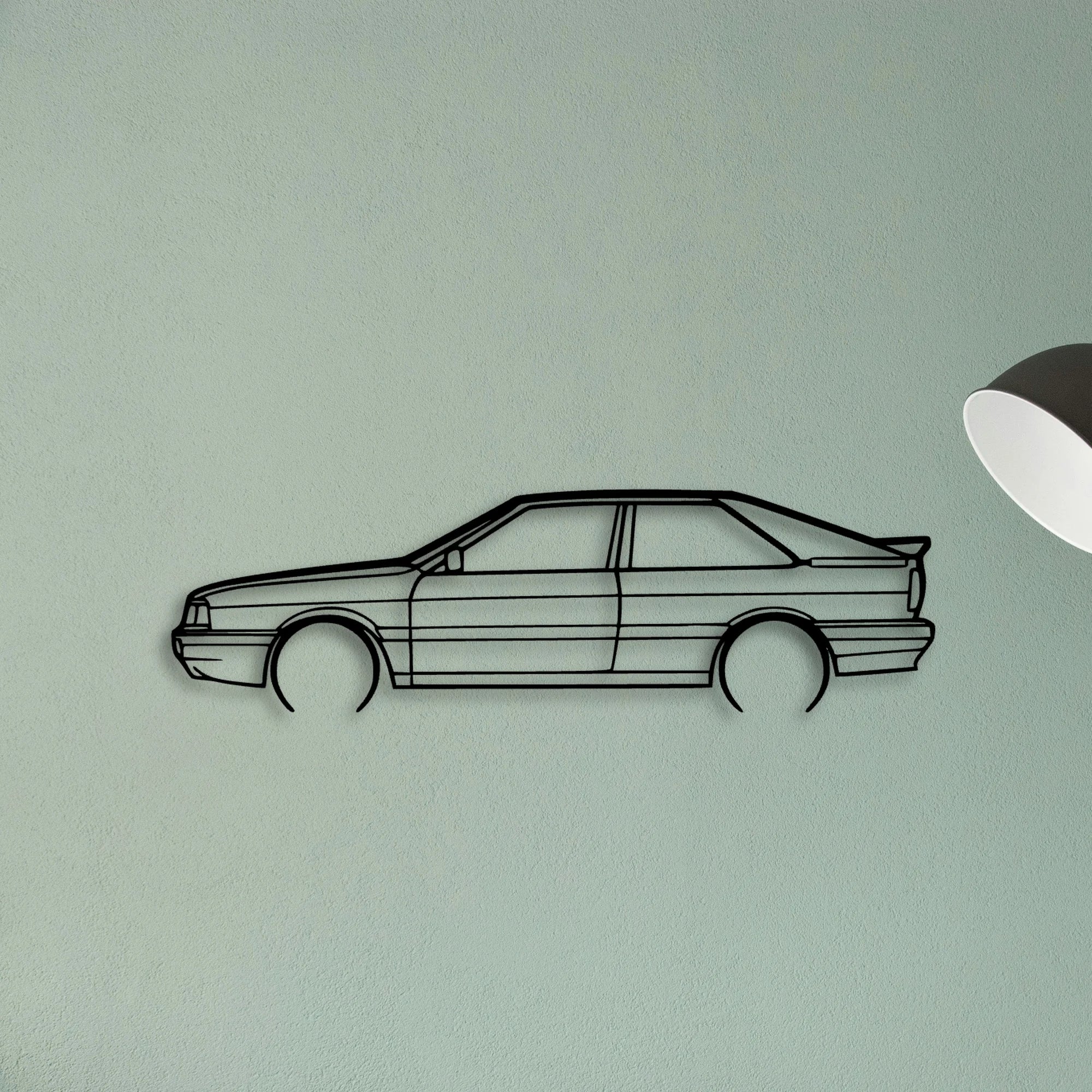 Quattro 80 1989 Classic Silhouette Metal Wall Art - Tinvibe