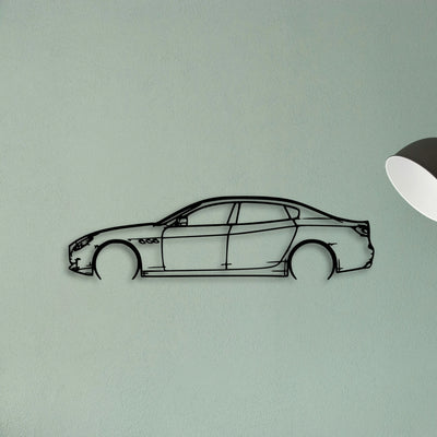 Quattroporte SQ4 2015 Classic Silhouette Metal Wall Art - Tinvibe