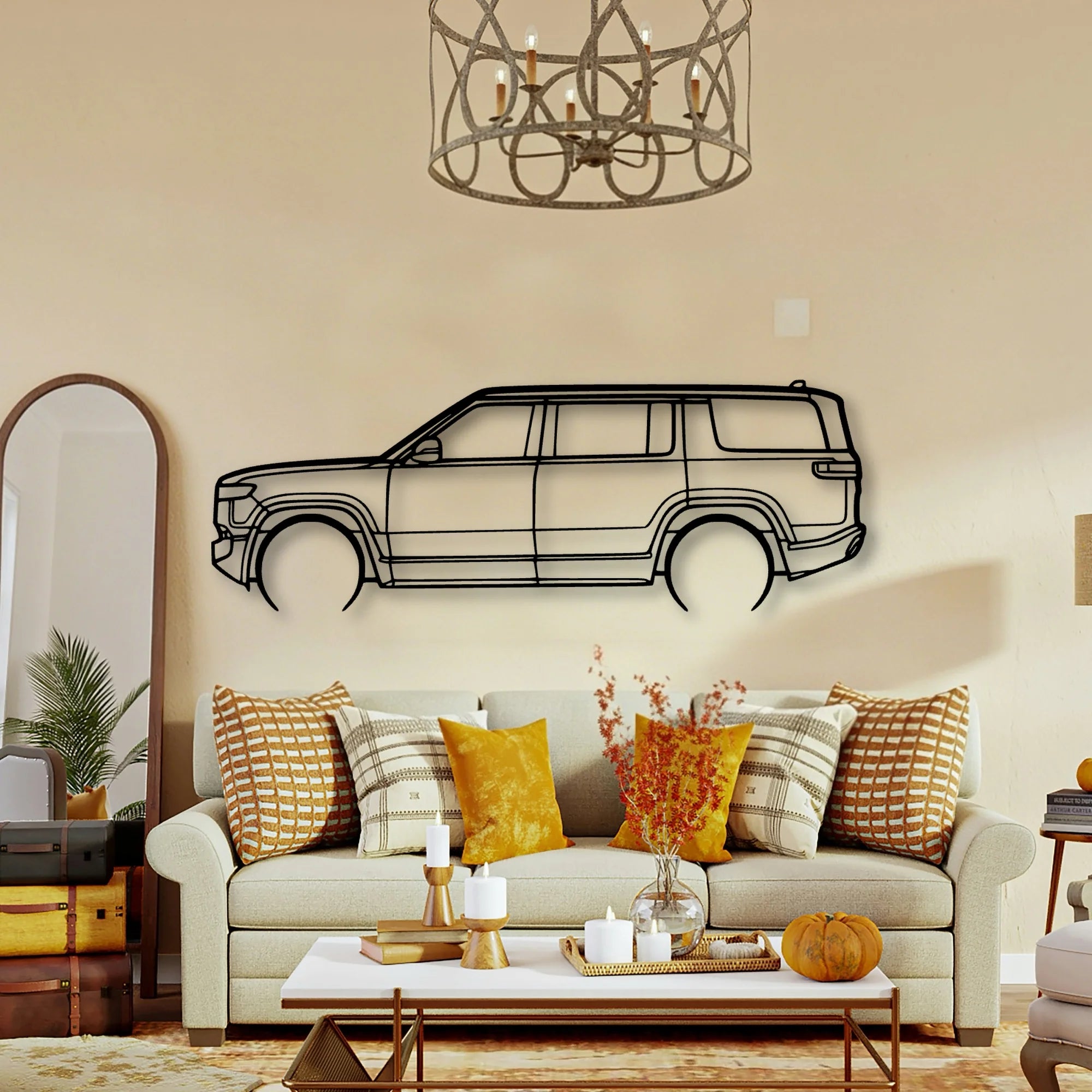 R1S 2 Classic Silhouette Metal Wall Art - Tinvibe