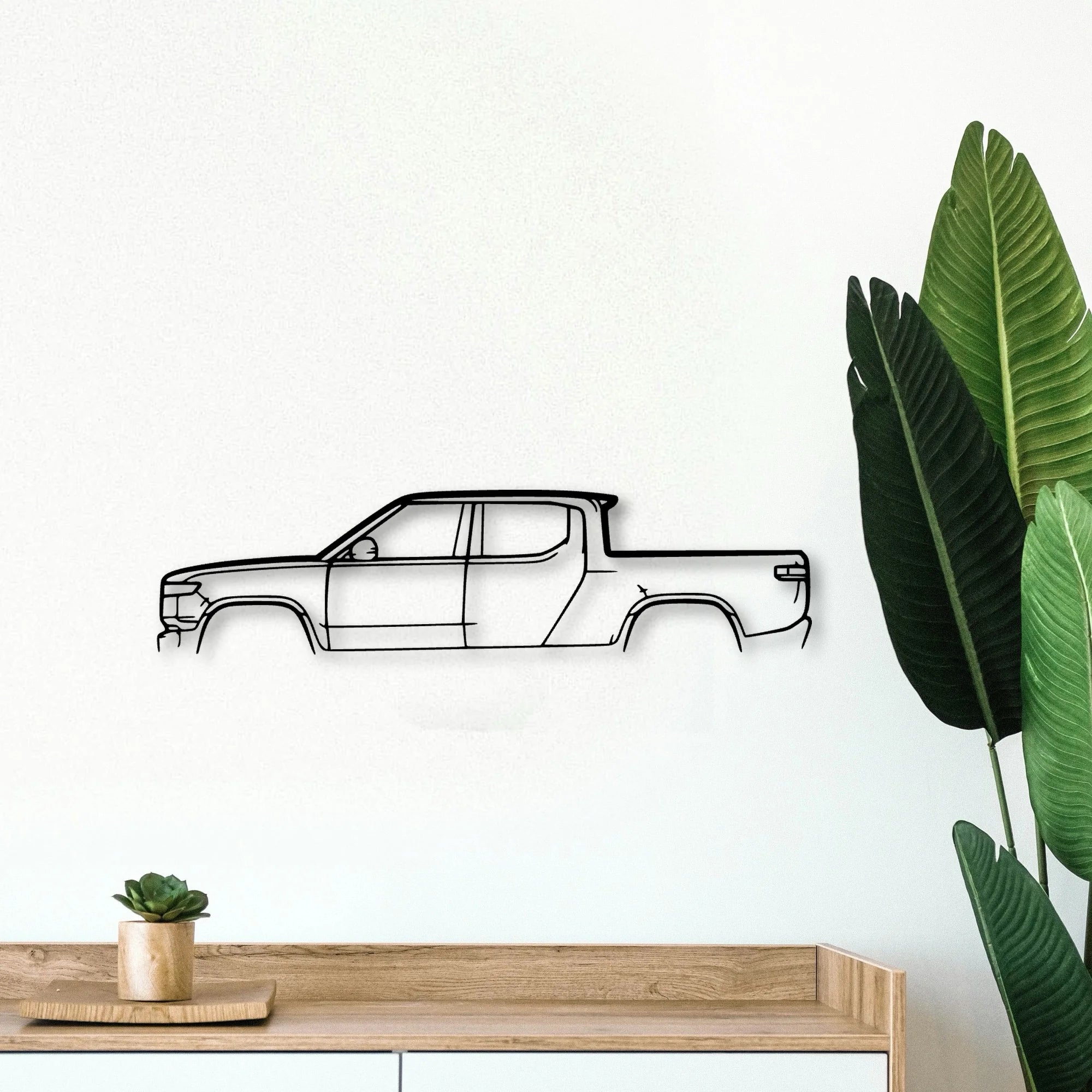 R1T Classic Silhouette Metal Wall Art - Tinvibe