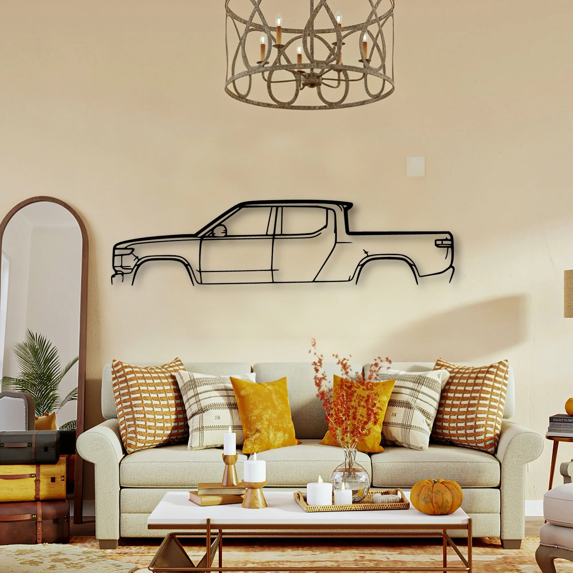 R1T Classic Silhouette Metal Wall Art - Tinvibe