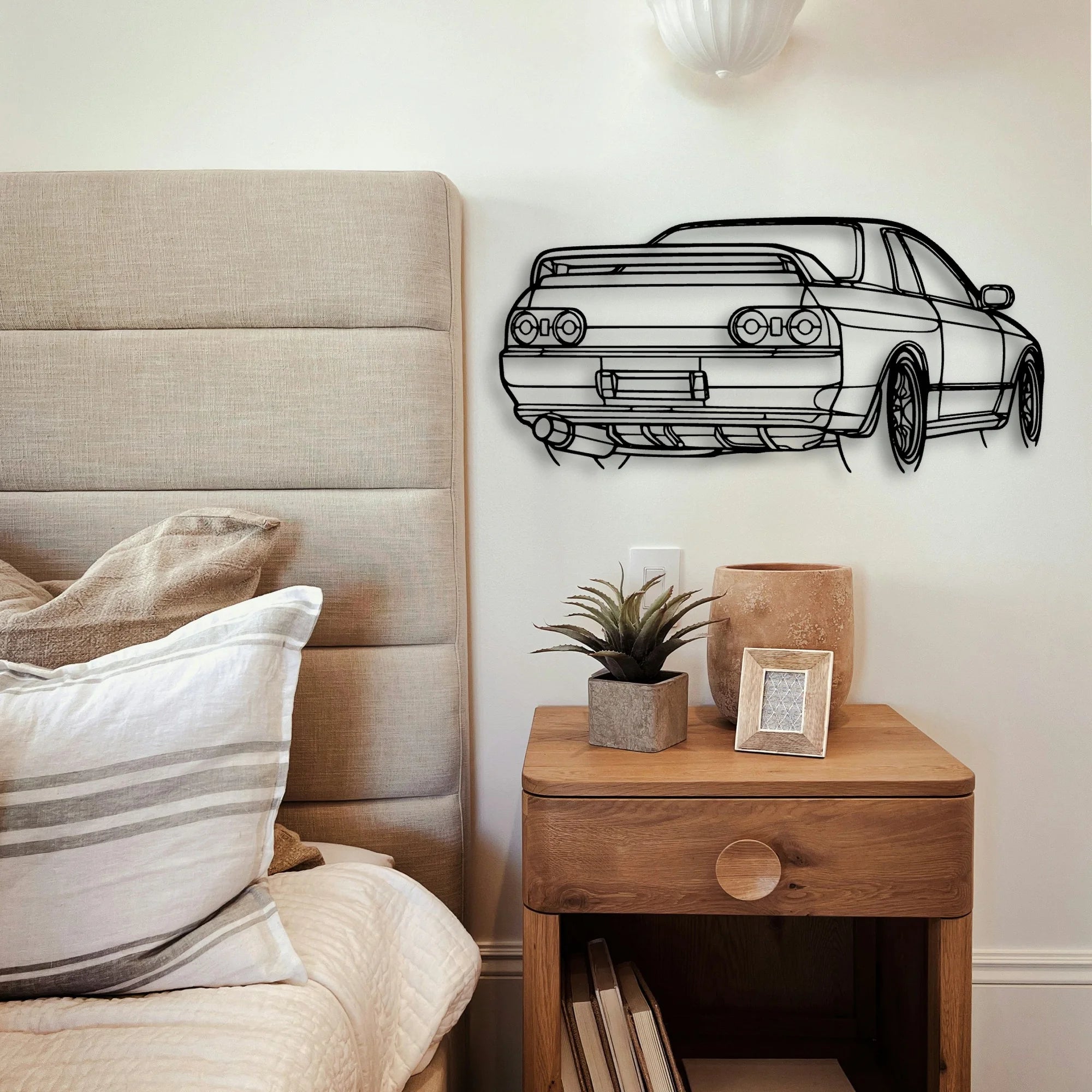 R32 GTR Nismo Angle Classic Silhouette Metal Wall Art - Tinvibe