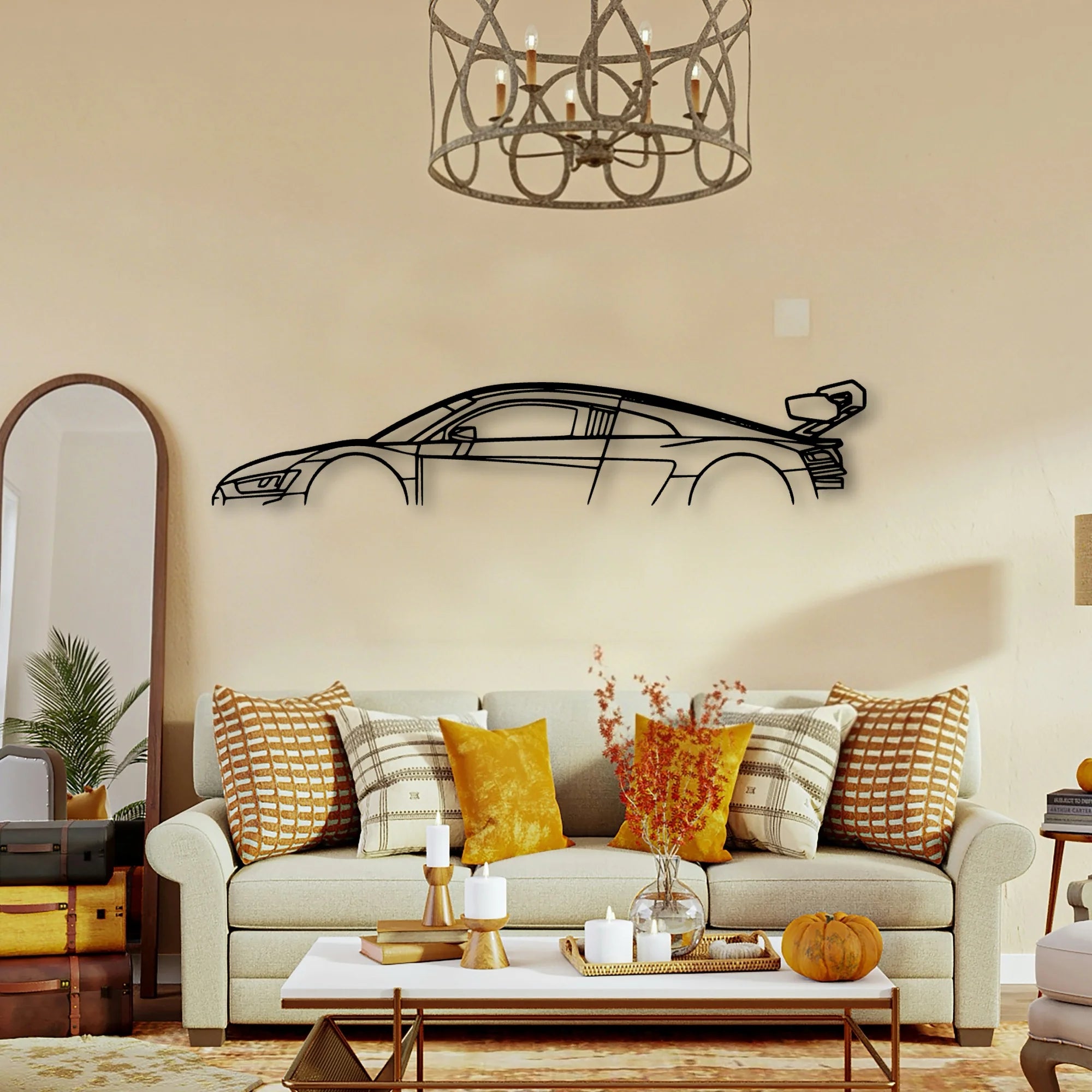 R8 LMS 2022 Classic Silhouette Metal Wall Art - Tinvibe