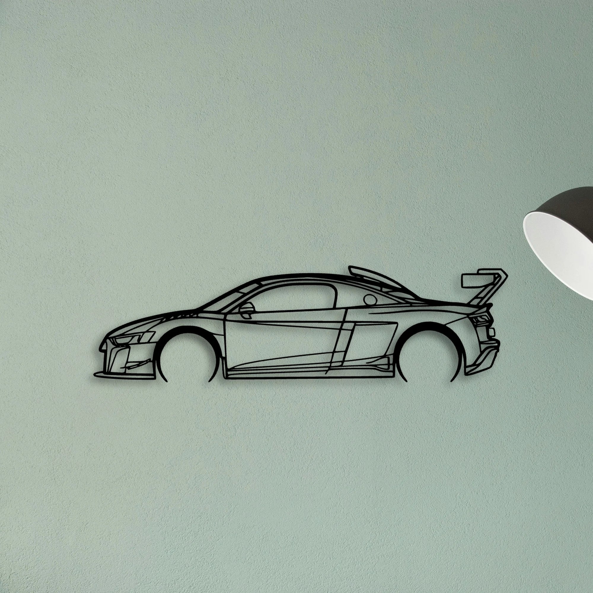 R8 LMS GT2 Classic Silhouette Metal Wall Art - Tinvibe