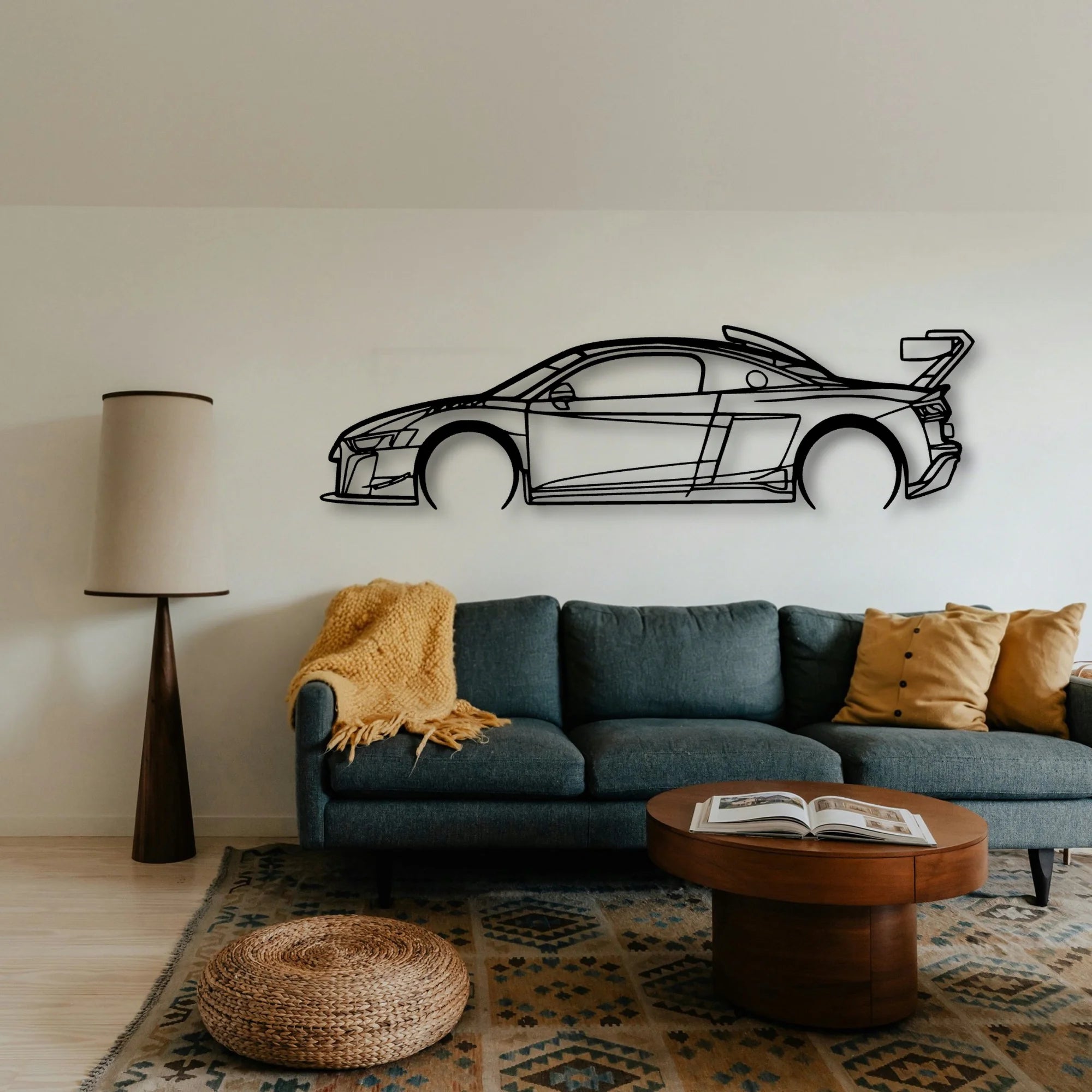 R8 LMS GT2 Classic Silhouette Metal Wall Art - Tinvibe