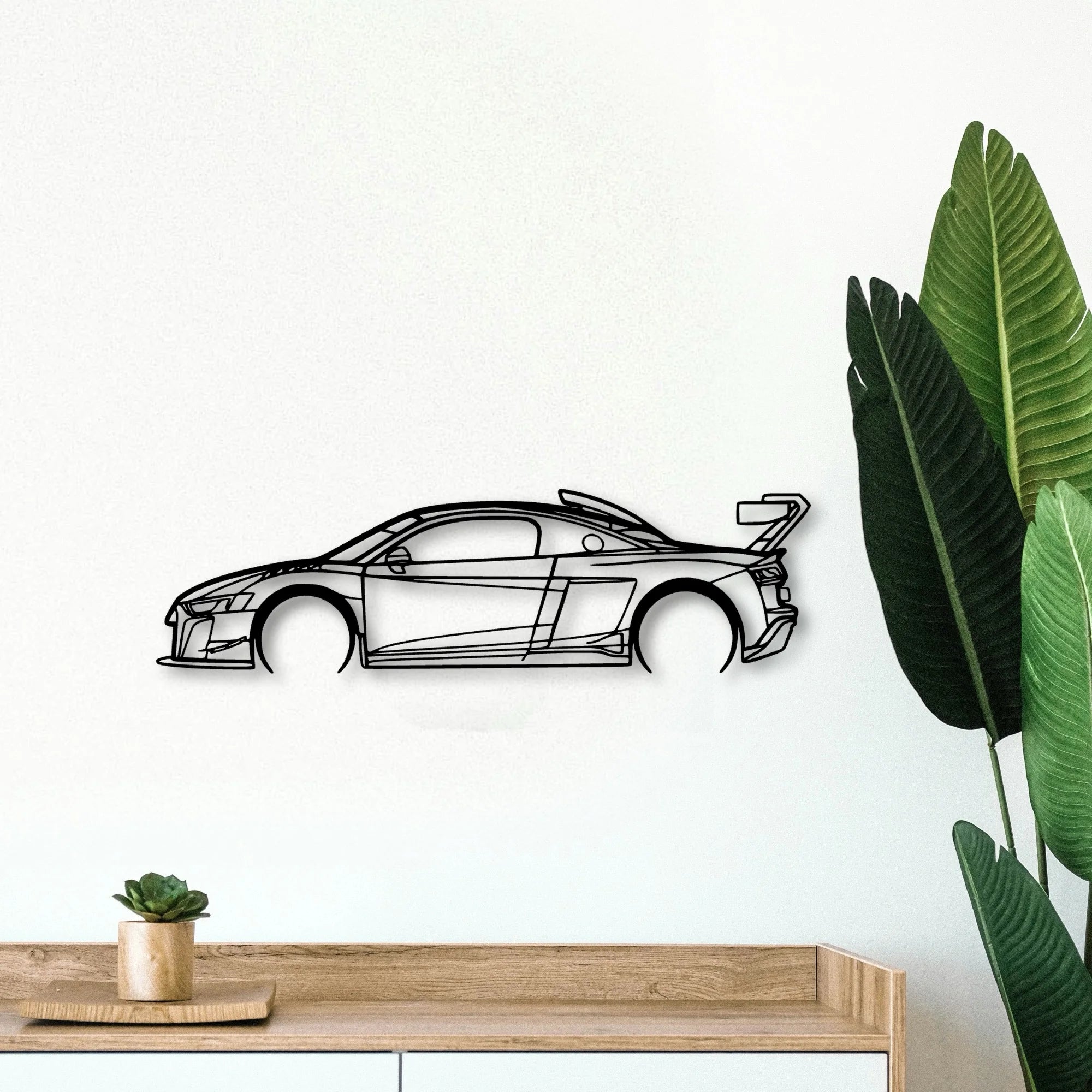 R8 LMS GT2 Classic Silhouette Metal Wall Art - Tinvibe