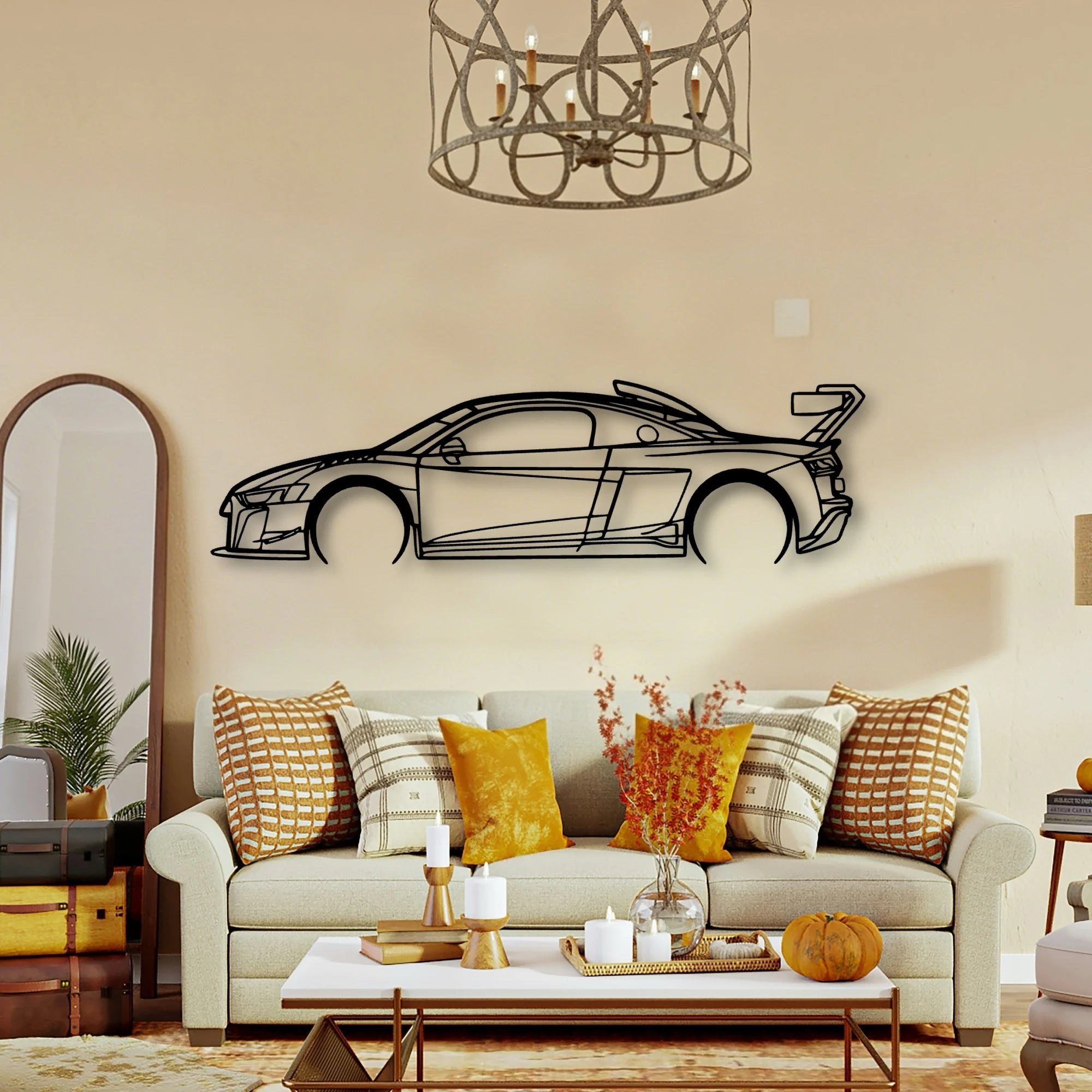 R8 LMS GT2 Classic Silhouette Metal Wall Art - Tinvibe