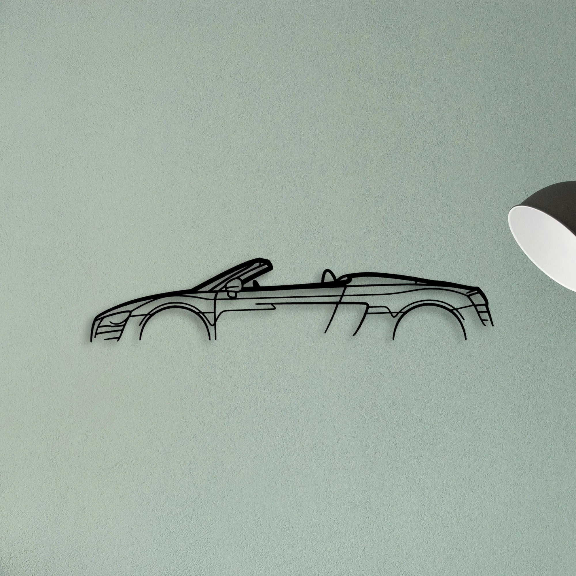 R8 Spyder MK1 Classic Silhouette Metal Wall Art - Tinvibe
