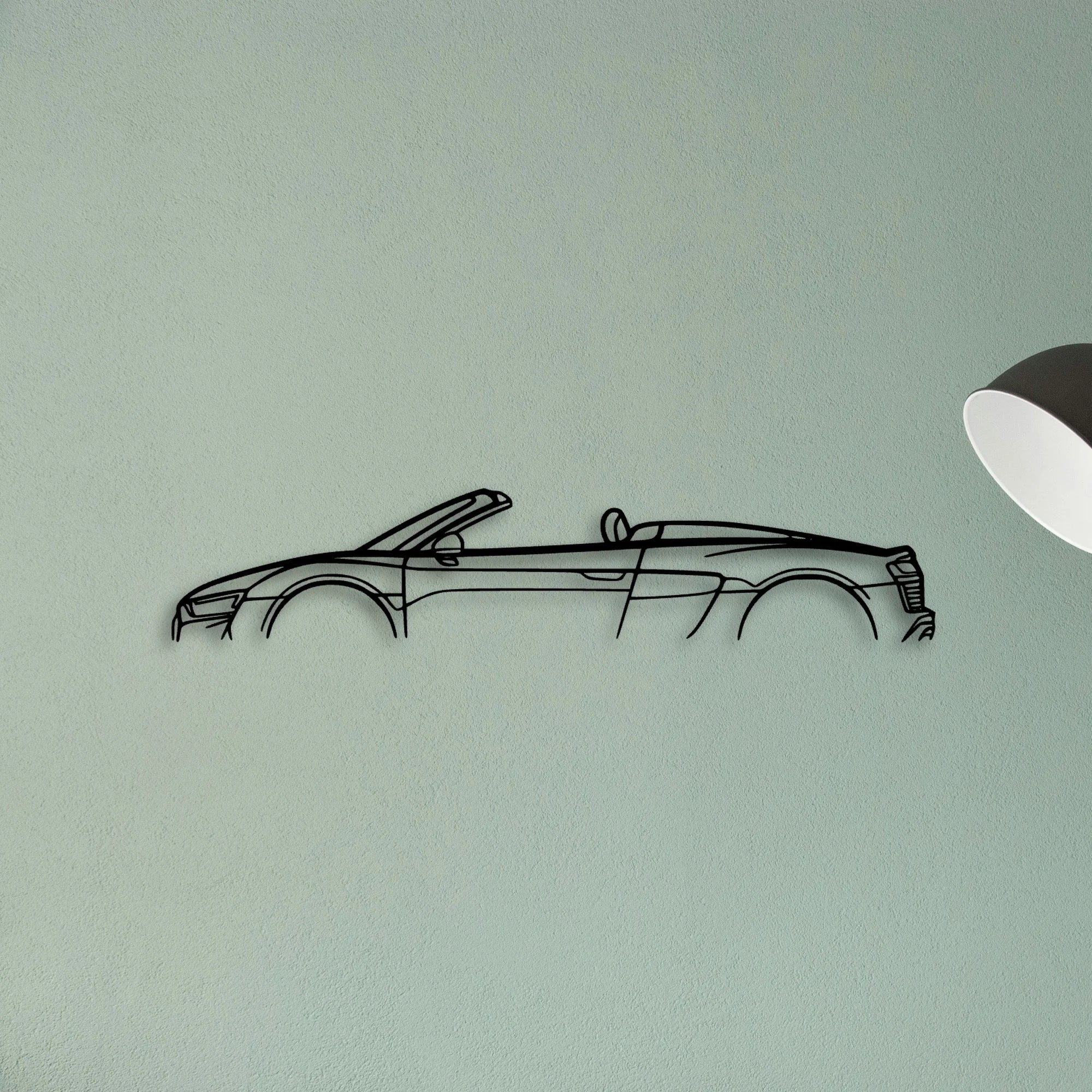 R8 Spyder MK2 2 Classic Silhouette Metal Wall Art - Tinvibe