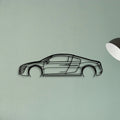 R8 V10 Plus 2014 Classic Silhouette Metal Wall Art - Tinvibe