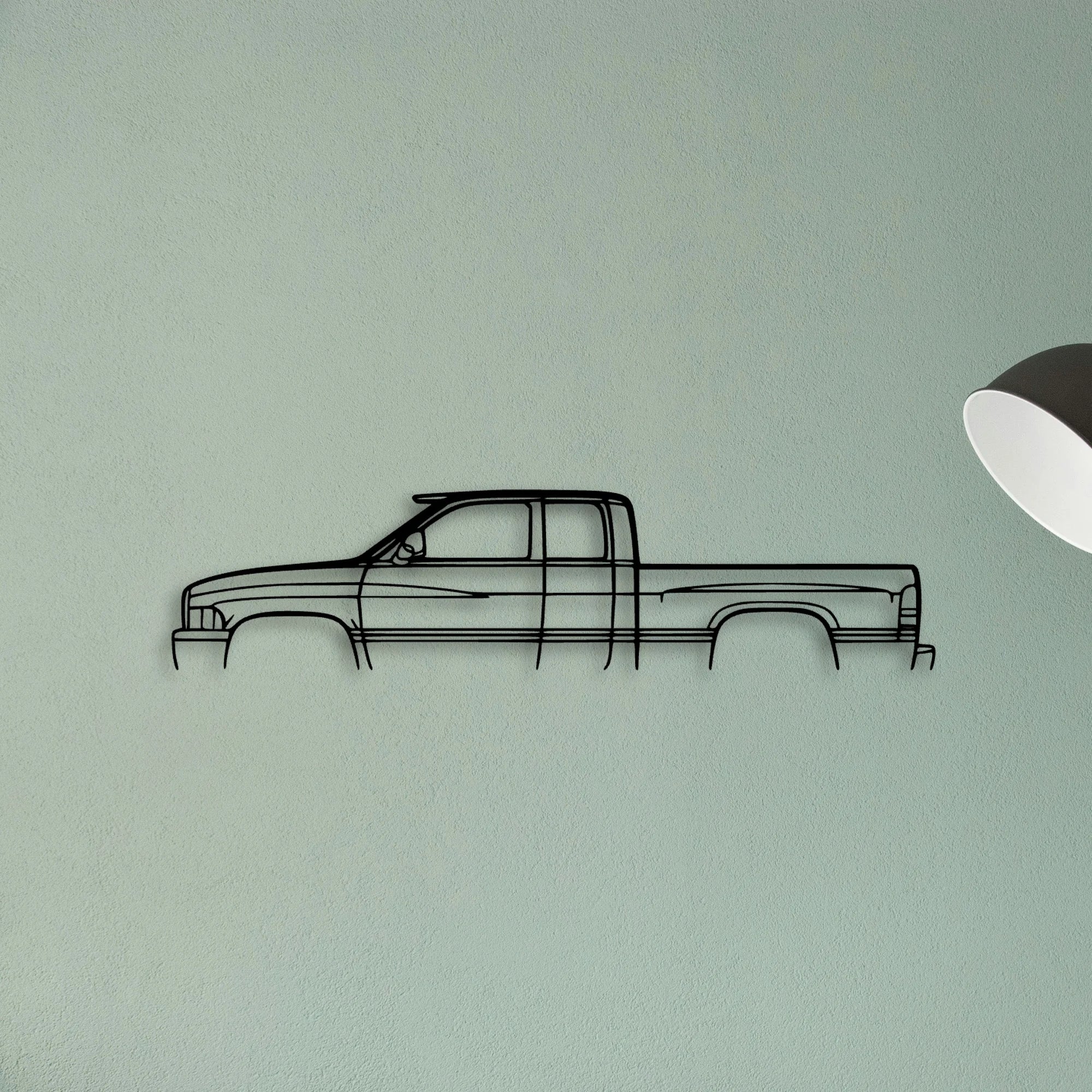RAM 1998 Classic Silhouette Metal Wall Art - Tinvibe