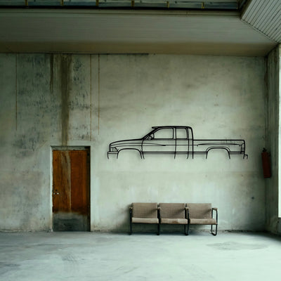RAM 1998 Classic Silhouette Metal Wall Art - Tinvibe