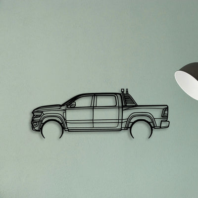 RAM TRX 2022 Classic Silhouette Metal Wall Art - Tinvibe