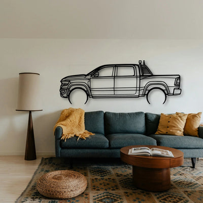 RAM TRX 2022 Classic Silhouette Metal Wall Art - Tinvibe