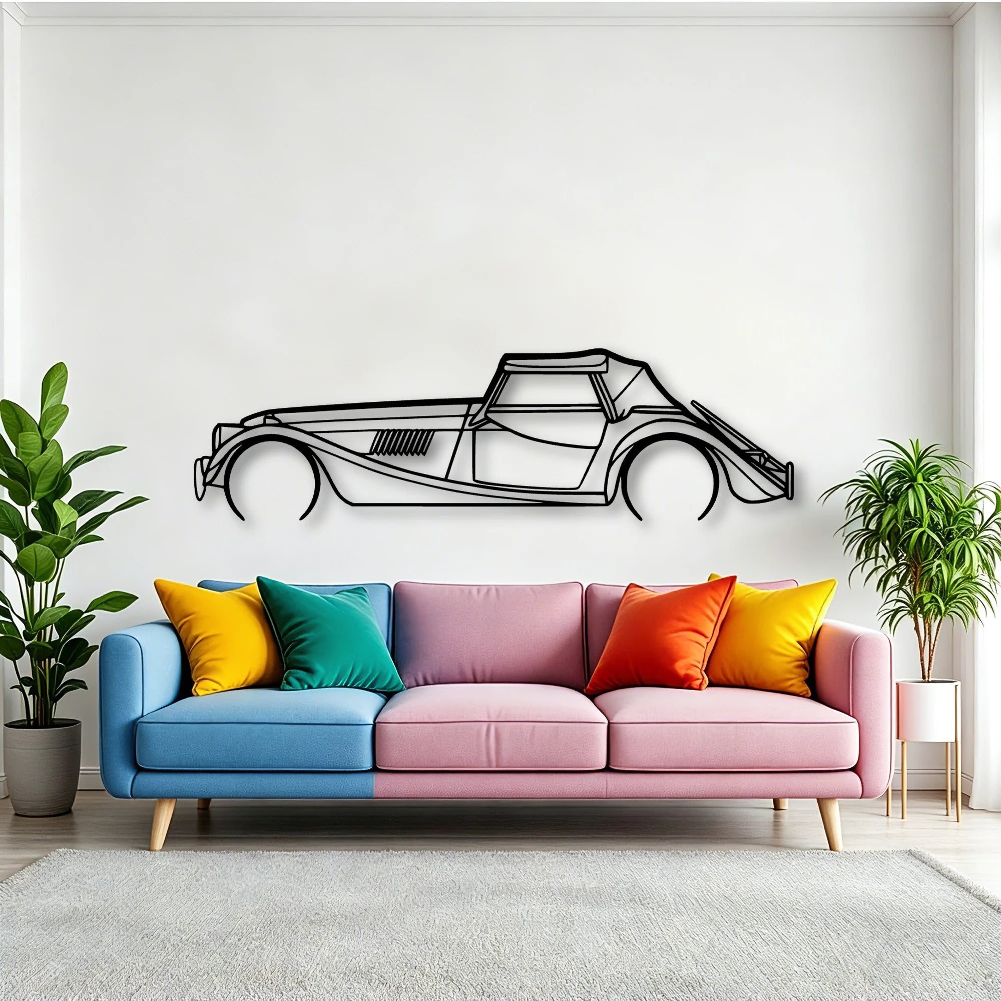 ROADSTER 2015 Classic Silhouette Metal Wall Art - Tinvibe