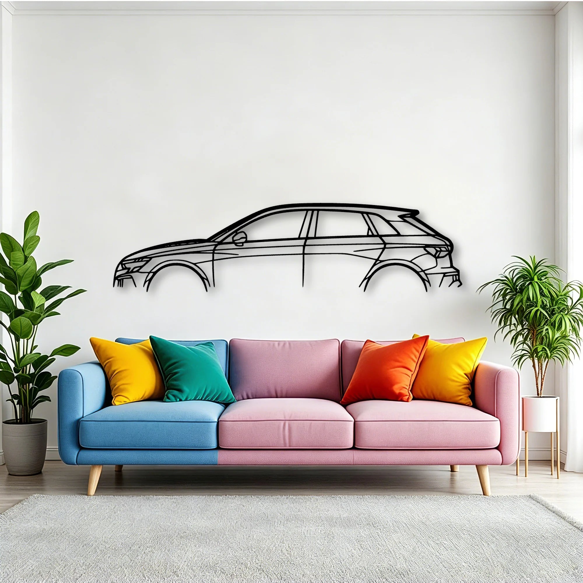 RS3 Sportback 8Y Classic Silhouette Metal Wall Art - Tinvibe