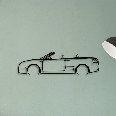 RS4 2006 Cabriolet Classic Silhouette Metal Wall Art - Tinvibe