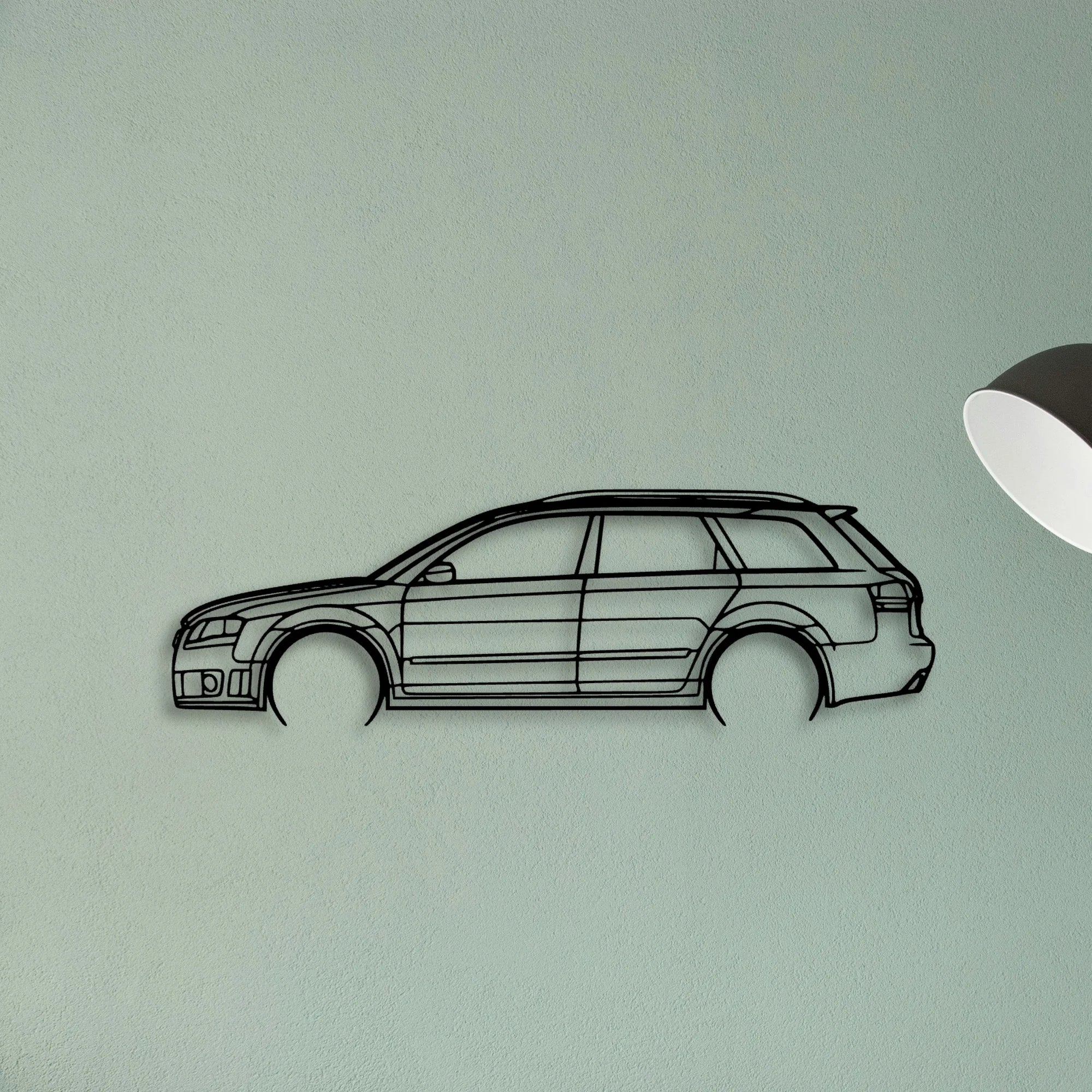 RS4 Avant 2006 Classic Silhouette Metal Wall Art - Tinvibe
