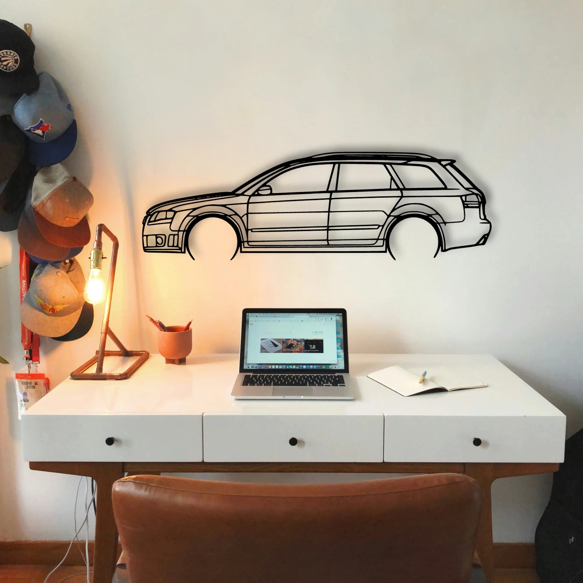 RS4 Avant 2006 Classic Silhouette Metal Wall Art - Tinvibe