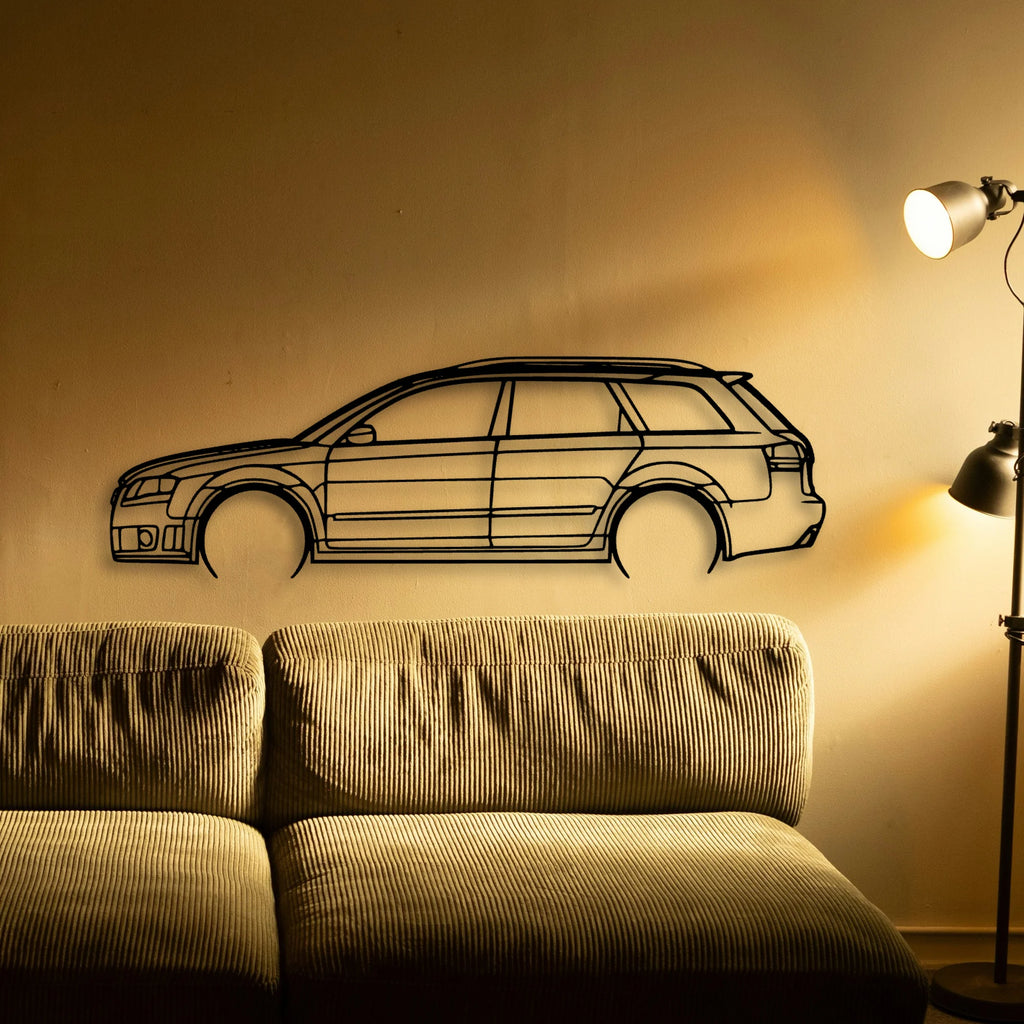 RS4 Avant 2006 Classic Silhouette Metal Wall Art - Tinvibe