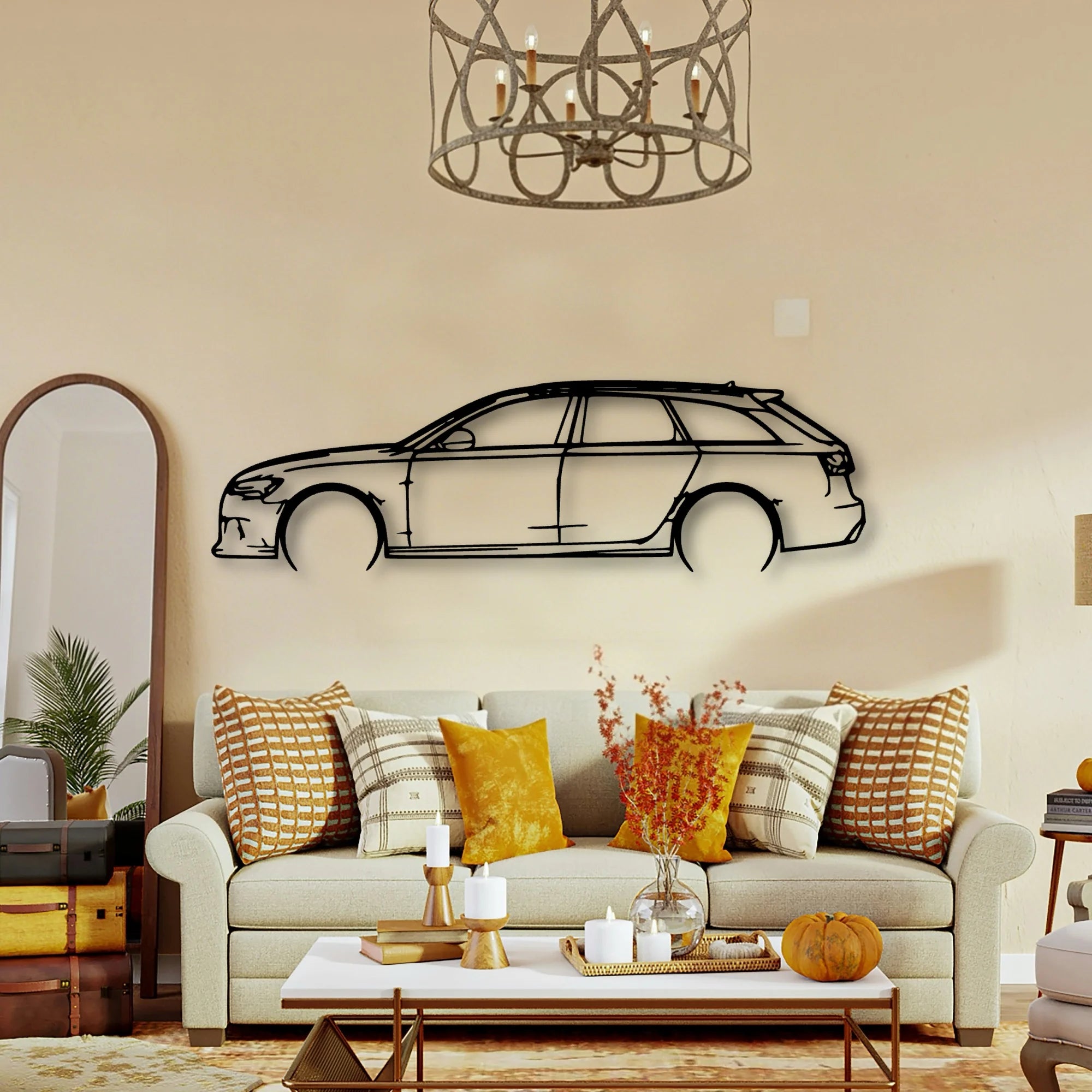 RS6 2016 Classic Silhouette Metal Wall Art - Tinvibe