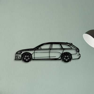 RS6 C7 Classic Silhouette Metal Wall Art - Tinvibe