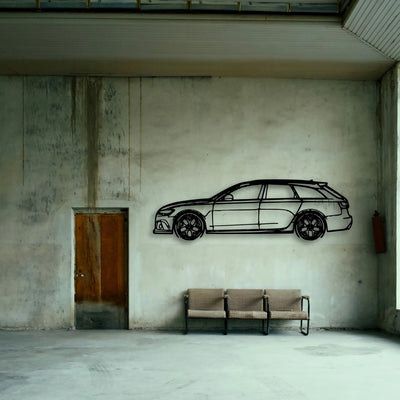 RS6 C7 Classic Silhouette Metal Wall Art - Tinvibe