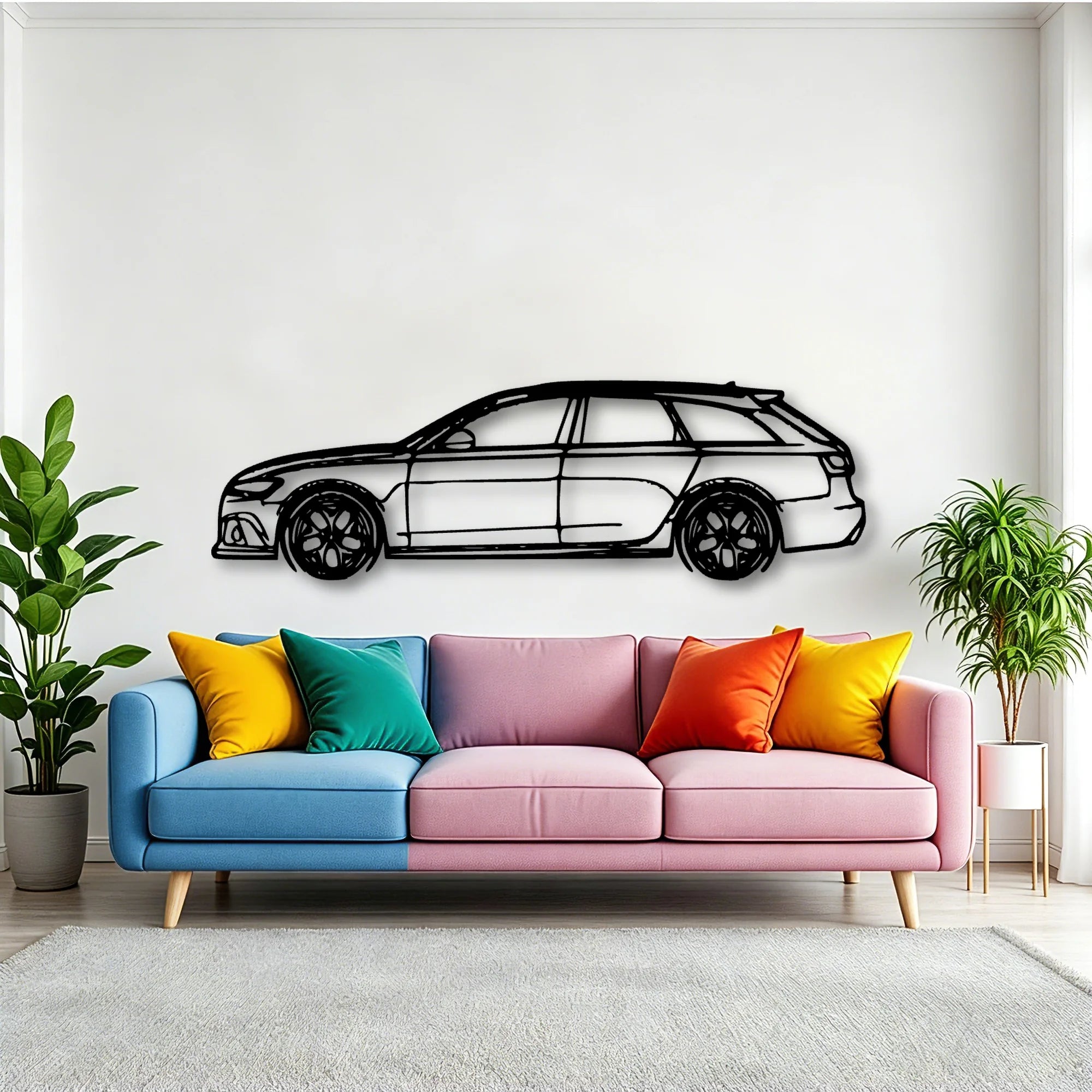 RS6 C7 Classic Silhouette Metal Wall Art - Tinvibe