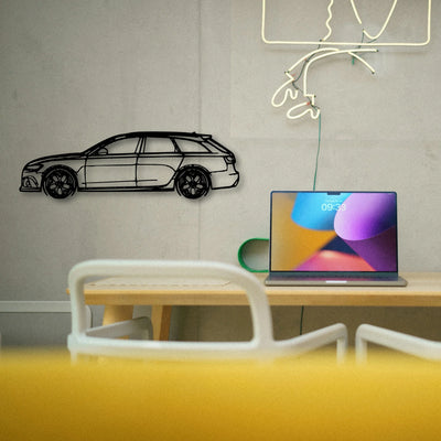 RS6 C7 Classic Silhouette Metal Wall Art - Tinvibe
